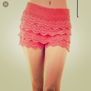 Pink Ruffled Shorts